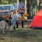 Costway Folding Camping Table Portable HDPE Outdoor Picnic Dining Table w/ Handle White\Grey